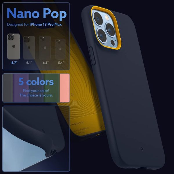 iPhone 13 Pro NanoPop Dual tone Liquid Silicone Case by Caseology - Blueberry Navy - ACS03505 - Image 6