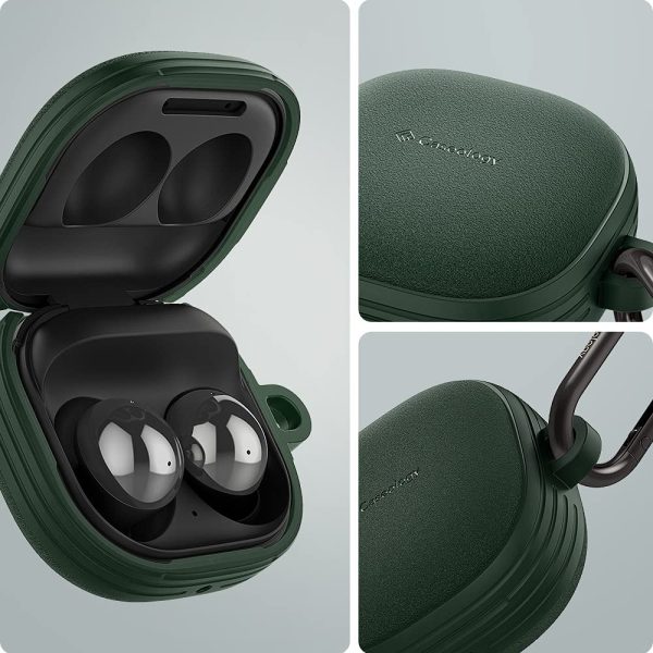 Galaxy Buds 2 Pro 2022 / Buds 2 / Buds Pro / Buds Live Case Caseology Vault - Military Green - ACS03370 - Image 6