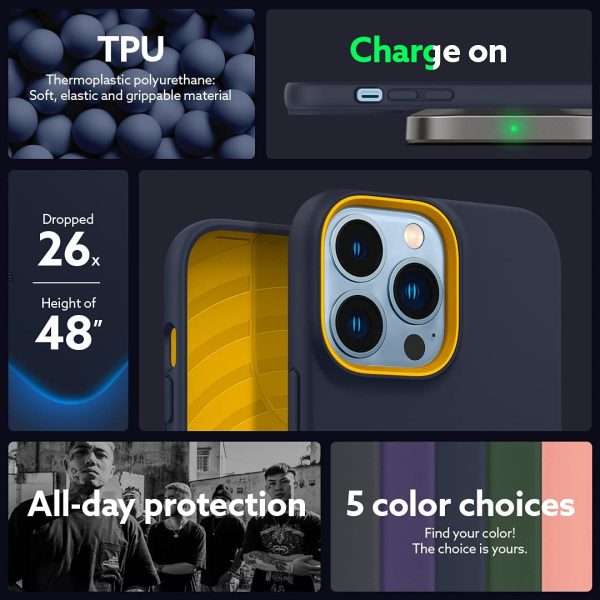 iPhone 13 Pro NanoPop Dual tone Liquid Silicone Case by Caseology - Blueberry Navy - ACS03505 - Image 4