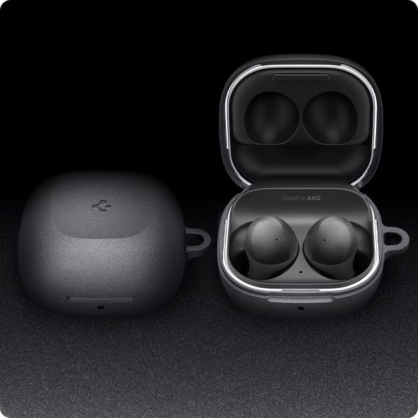 61ViLUC+pNL._AC_SL1000_ Galaxy Buds 2 Pro 2022 / Buds 2 / Buds Pro / Buds Live Case Spigen Geo Fit With Sandstone Finish Coating - Graphite - ACS03166 - Image 7
