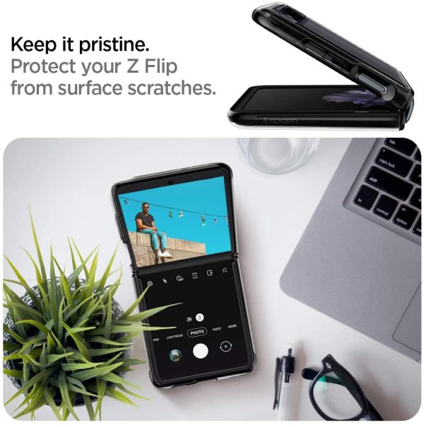 Galaxy Z Flip / Z Flip 5G Ultra Hybrid Case by Spigen - Black - ACS01034 - Image 4