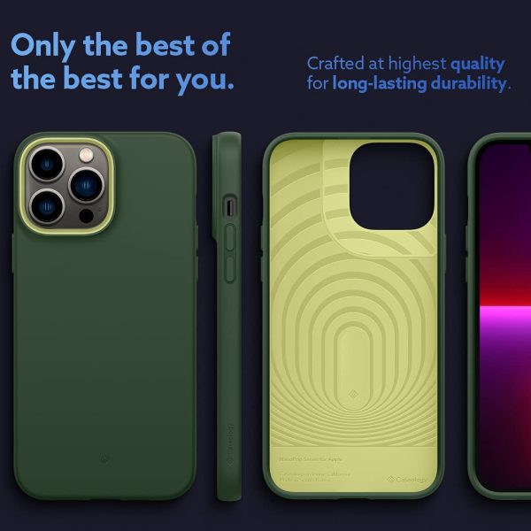 61X4imDfhyL._AC_SL1080_ iPhone 13 Pro NanoPop Dual tone Liquid Silicone Case by Caseology - Avo Green - ACS03508 - Image 4