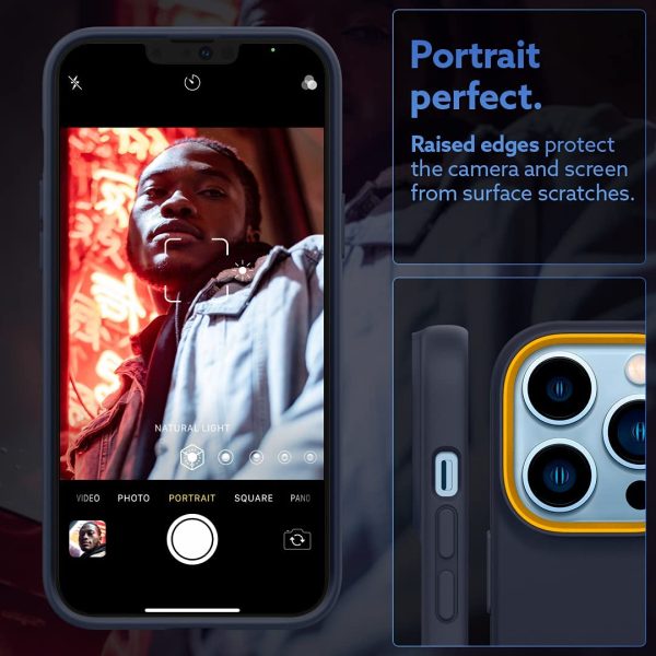 iPhone 13 Pro NanoPop Dual tone Liquid Silicone Case by Caseology - Blueberry Navy - ACS03505 - Image 5