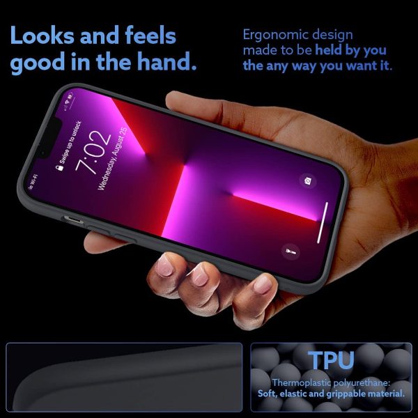 iPhone 13 Pro Max NanoPop Dual tone Liquid Silicone Case by Caseology - Black Sesame - ACS03489 - Image 3