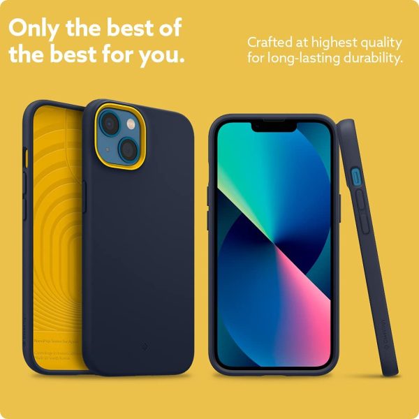 iPhone 13 NanoPop Dual tone Liquid Silicone Case by Caseology - Blueberry Navy - ACS03572 - Image 6