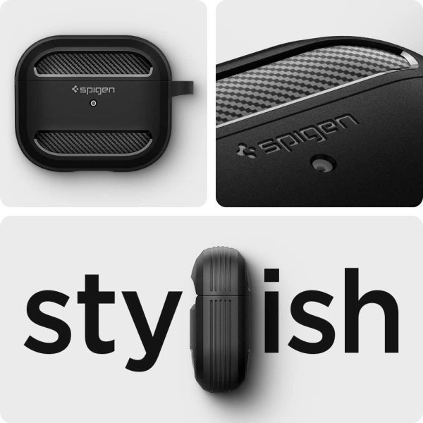 Apple Airpods 3 Case Spigen Rugged Armor - Matte Black - ASD01978 - Image 7