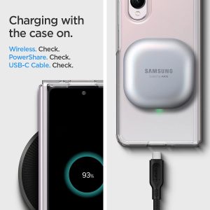 Galaxy Z Fold 3 Ultra Hybrid TPU + PC Case by Spigen ACS02959 - Crystal Clear - Image 3