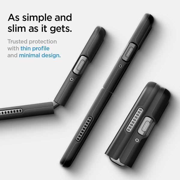 61pItWrpvYL._AC_SL1200_ Galaxy Z Fold 3 Thin Fit Case by Spigen - ACS03075 - Matte Black - Image 4