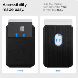Spigen Smart Fold Magnetic Wallet Card Holder Designed for MagSafe with Kickstand Compatible with iPhone 13, iPhone 12 Models - Black - AMP02746 - Image 4