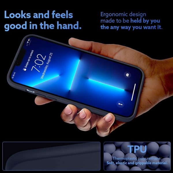 iPhone 13 Pro NanoPop Dual tone Liquid Silicone Case by Caseology - Blueberry Navy - ACS03505 - Image 3