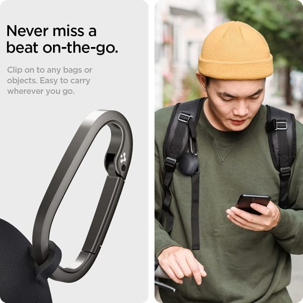 61yqacWcj7L._AC_SL1000_ Galaxy Buds 2 Pro 2022 / Buds 2 / Buds Pro / Buds Live Case Spigen Geo Fit With Sandstone Finish Coating - Graphite - ACS03166 - Image 8
