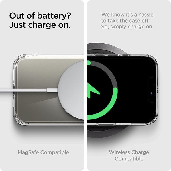 Apple iPhone 13 Pro Quartz Hybrid Glass Back Case with Drop Protection by Spigen - ACS03271 - Crystal Clear - Image 5