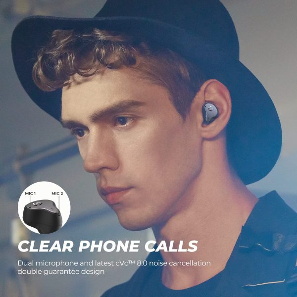 SoundPEATS H1 Hybrid Dual Driver Wireless Earbuds, Bluetooth 5.2 Stereo Headphones with Immersive Sound, aptX Adaptive, Low Latency Game Mode, TrueWireless Mirroring, 4-Mic, CVC 8.0 - BB - Image 6