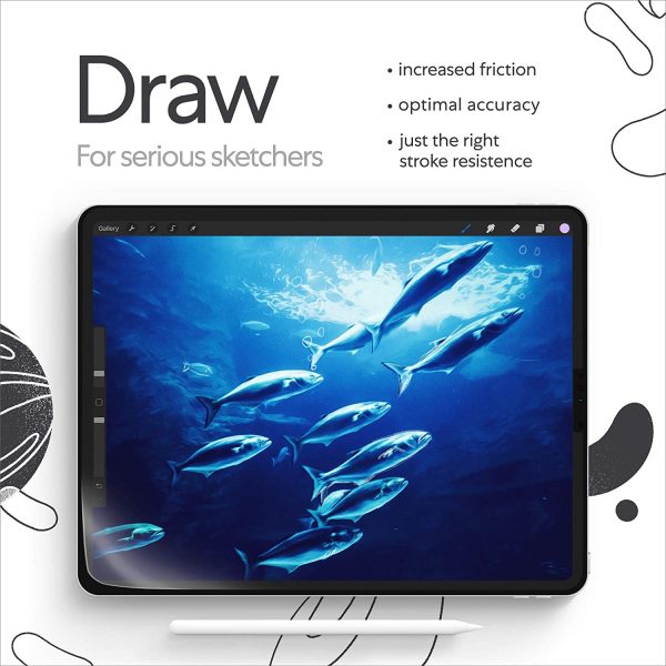 iPad Pro 12.9 2021 Paperlike Gen 2 Matte Screen Protector for Drawing, Writing, and Note-taking - Also for iPad Pro 12.9 2020 & 2018 - 2 PACK - Image 8