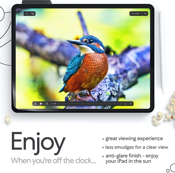iPad Pro 12.9 2021 Paperlike Gen 2 Matte Screen Protector for Drawing, Writing, and Note-taking - Also for iPad Pro 12.9 2020 & 2018 - 2 PACK - Image 6