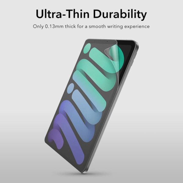 iPad mini 6 Paper Feel Clear Matte Film with Support for Apple Pencil, Write & Draw Like on Paper by ESR - 1 PACK - Image 6