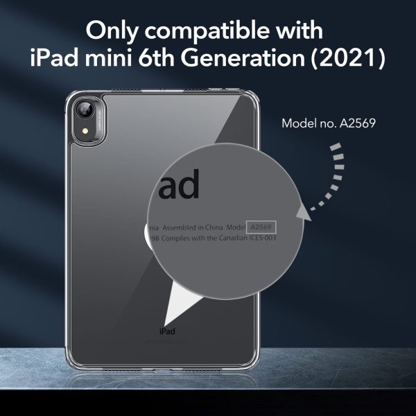 iPad mini 6 2021 Hybrid Back Case Tough Clear Back Sheet - Clear - Image 10
