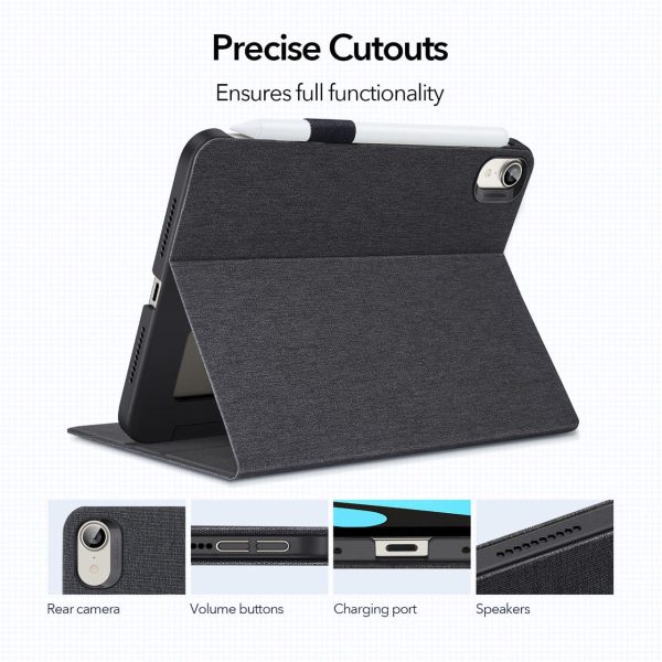 iPad mini 6 2021 Urban Premium Folio Case with Pencil Holder - Black Charcoal - Image 9