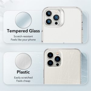 Apple iPhone 13 Pro Ice Shield Echo Tempered Glass Case by ESR - Matte Clear - Image 5