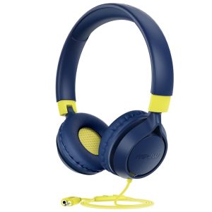 Mpow CHE1 Pro Kids Headphones Foldable Wired Headphones with Microphone 85/94dB Volume Limited Hearing Protection Kids Headphone - Blue / Yellow
