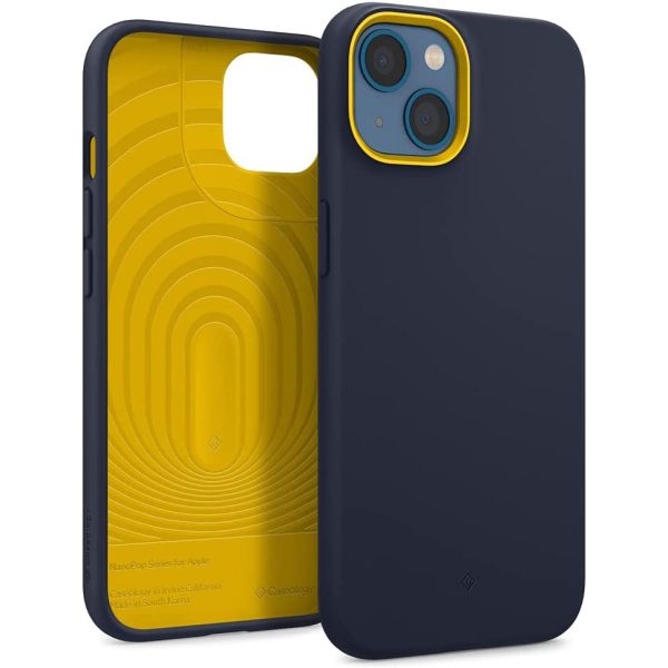iPhone 13 NanoPop Dual tone Liquid Silicone Case by Caseology - Blueberry Navy - ACS03572 - Image 1