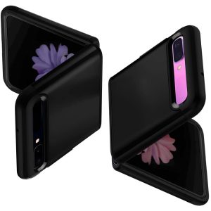 Galaxy Z Flip / Z Flip 5G Tough Armor Case by Spigen - Black - ACS01035