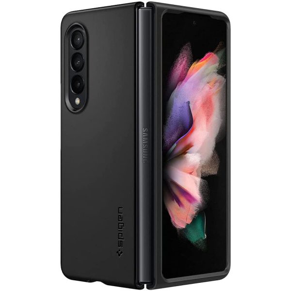 galaxy-z-fold-3-thin-fit-matte-black-case-spigen Galaxy Z Fold 3 Thin Fit Case by Spigen - ACS03075 - Matte Black - Image 1