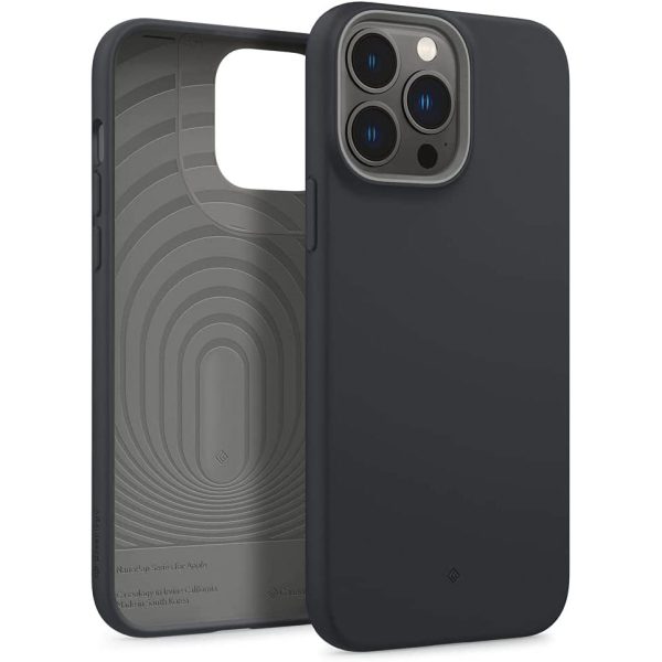 iPhone 13 Pro Max NanoPop Dual tone Liquid Silicone Case by Caseology - Black Sesame - ACS03489 - Image 1