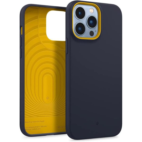 iPhone 13 Pro NanoPop Dual tone Liquid Silicone Case by Caseology - Blueberry Navy - ACS03505 - Image 1