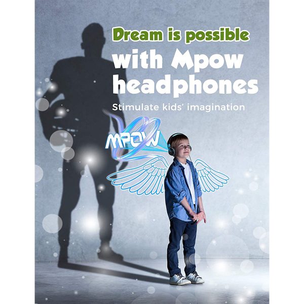 Mpow CHE1 Kids Headphones Boys, Wired Headphones for Kids Teens Children with Volume Limit 94dB, Foldable Adjustable On Ear Headphones for School, Travel, Compatible with Cellphones, Tablets, PC - Blue - Image 5
