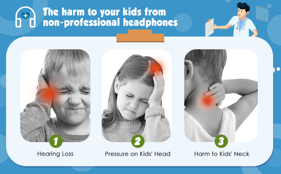 mpow che1 kids headphones blue 4