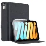 iPad mini 6 2021 Urban Premium Folio Case with Pencil Holder - Black Charcoal