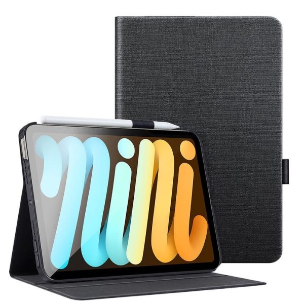 iPad mini 6 2021 Urban Premium Folio Case with Pencil Holder - Black Charcoal - Image 3