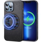 Apple iPhone 13 Pro Metro Leather Case with HaloLock for MagSafe enabled Wireless Charging - Black