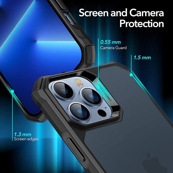 719QM8wW8vL._AC_SL1500_ Apple iPhone 13 Pro Max Air Armor Rugged TPU Case - Frosted Black - Image 2