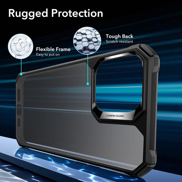 71BxjkSpAjL._AC_SL1500_ Apple iPhone 13 Pro Max Air Armor Rugged TPU Case - Frosted Black - Image 6