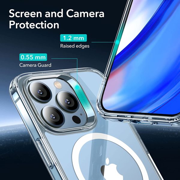 Apple iPhone 13 Pro Max Classic Hybrid Case with Halolock Magsafe Compatible by ESR - Clear - Image 6