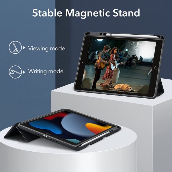 iPad 9th Gen 2021 Rebound Hybrid Case Detachable Magnetic Cover, Hybrid Back Shell, Supports Pencil 2 - Black also for iPad 8th Gen 2020 & iPad 7th Gen 2019 - Image 5