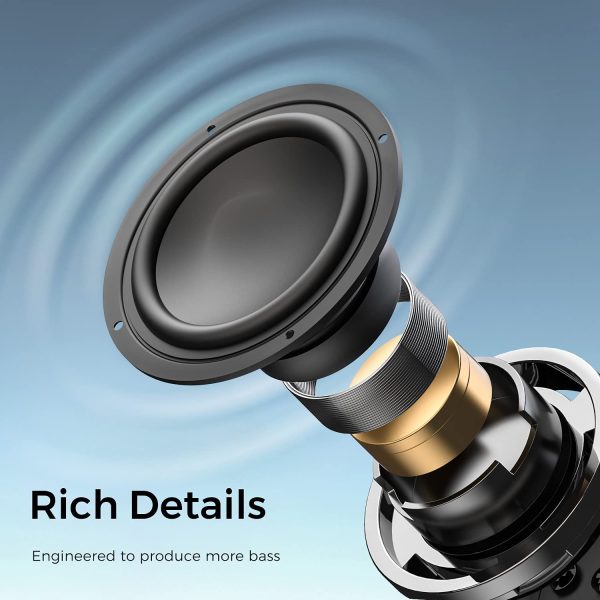 SoundPEATS Halo Bluetooth Speaker V5.0 Portable Wireless Speaker with 360 HD Surround Stereo Sound, 40mm Driver for Deep Bass, 3-Color RGB Light, 8 Hours Playtime - Image 3