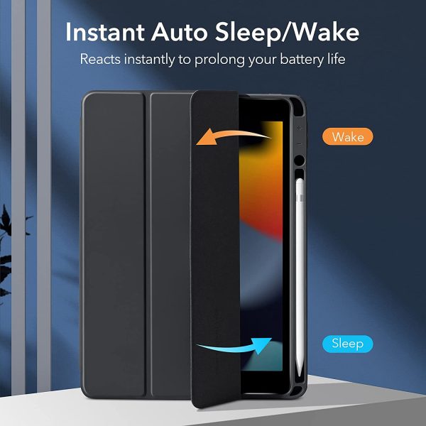 iPad 9th Gen 2021 Rebound Hybrid Case Detachable Magnetic Cover, Hybrid Back Shell, Supports Pencil 2 - Black also for iPad 8th Gen 2020 & iPad 7th Gen 2019 - Image 7