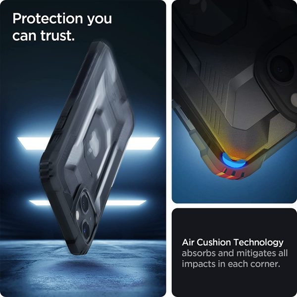 71d3uACDErL._AC_SL1500_ Apple iPhone 13 Nitro Force Rugged Case by Spigen - ACS03547 - Matte Black - Image 2