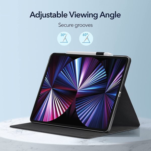 iPad Pro 11 Inch 2021 Urban Premium, Book Cover Design, Auto Sleep and Wake, Multi Angle Viewing Stand - Charcoal - Image 8