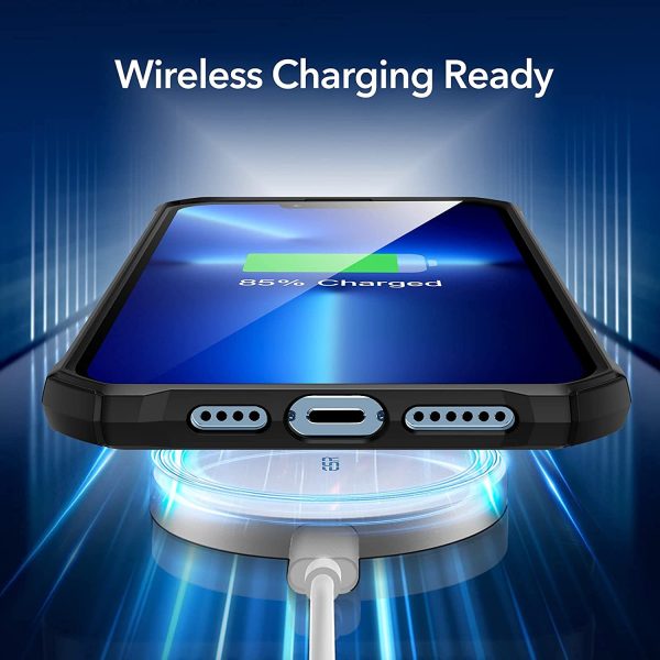 71otgL-nO4L._AC_SL1500_ Apple iPhone 13 Pro Max Air Armor Rugged TPU Case - Frosted Black - Image 3