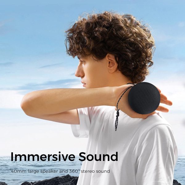 SoundPEATS Halo Bluetooth Speaker V5.0 Portable Wireless Speaker with 360 HD Surround Stereo Sound, 40mm Driver for Deep Bass, 3-Color RGB Light, 8 Hours Playtime - Image 4