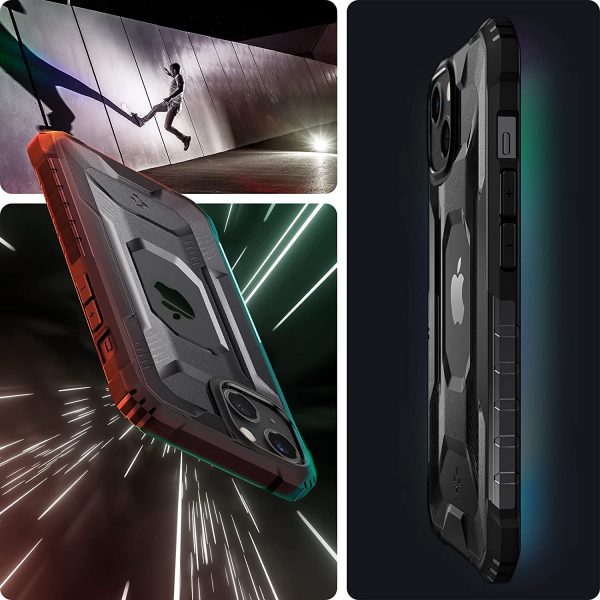 71r3nXCfqjL._AC_SL1500_ Apple iPhone 13 Nitro Force Rugged Case by Spigen - ACS03547 - Matte Black - Image 4