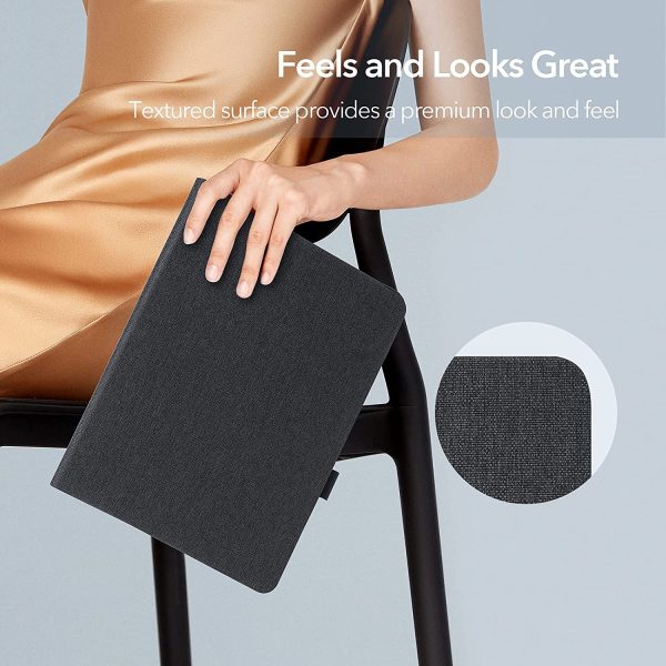 iPad Pro 11 Inch 2021 Urban Premium, Book Cover Design, Auto Sleep and Wake, Multi Angle Viewing Stand - Charcoal - Image 4