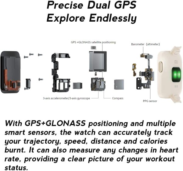 Xiaomi Mi Watch Lite Global Version GPS Fitness Tracker 24H Heart Rate Monitor Sport Bracelet 1.4 Inch Bluetooth 5.0 Smartwatch - Black - Image 4