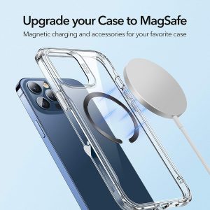 ESR Universal MagSafe Ring Halolock, Magnetic Wireless Charging Conversion Kit, MagSafe-Compatible Metal Ring, Compatible with iPhone 13/13 Pro/13 mini/13 Pro Max/12, Galaxy S21 - 2 Pack - Black and Silver - Image 5
