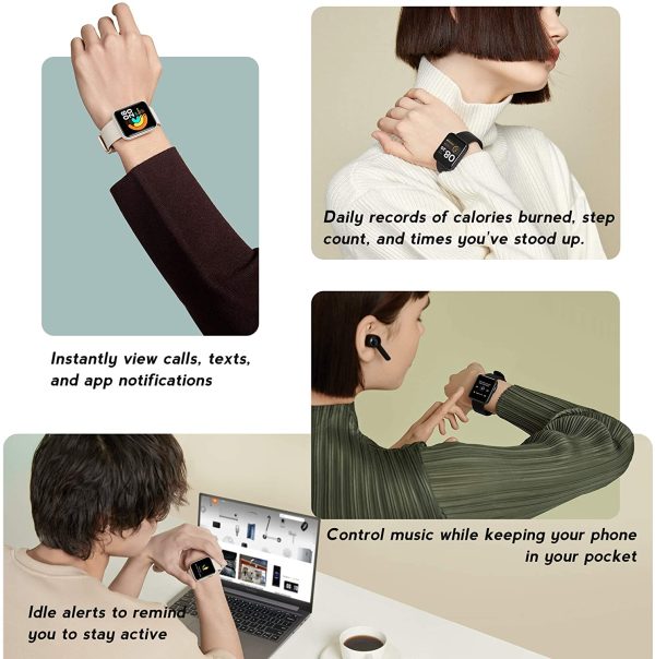 Xiaomi Mi Watch Lite Global Version GPS Fitness Tracker 24H Heart Rate Monitor Sport Bracelet 1.4 Inch Bluetooth 5.0 Smartwatch - Black - Image 5