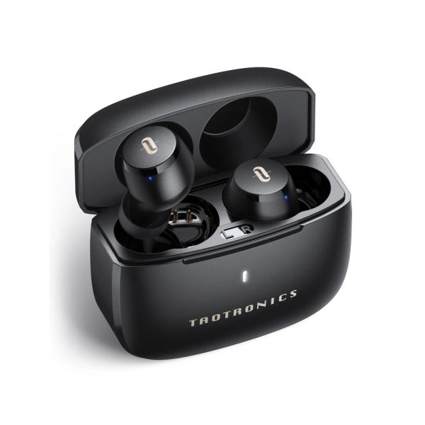 TaoTronics Soundliberty 97 Bluetooth Earbuds with Qualcomm aptX, CVC 8.0 Noise Cancellation, 29 Hrs Battery - Black - TT-BH097 - Image 1